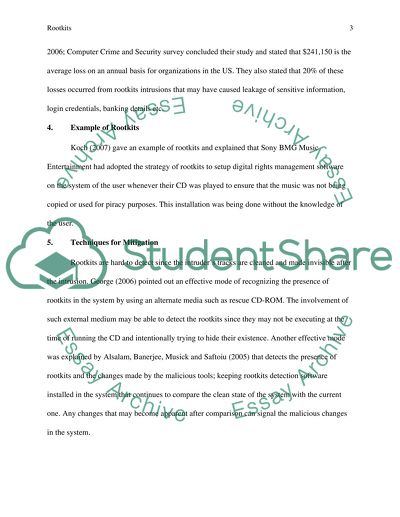 Rootkits, Computer Attacks and Cybercrime