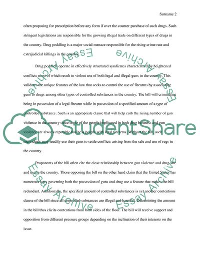 Analysis of proposed legislation