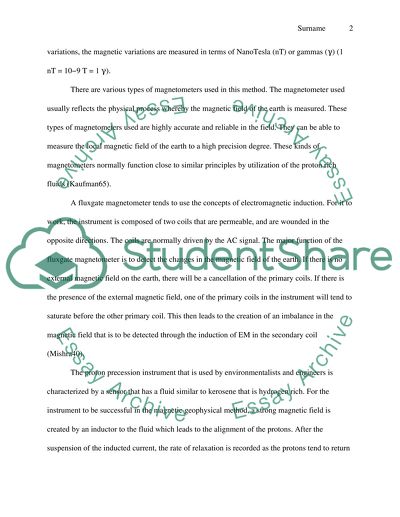 Magnetic Geophysical Method