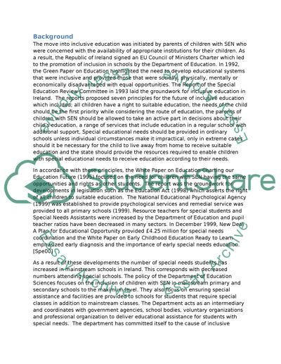 The Inclusion of Children With Learning Difficulties in Mainstream Classrooms is Fine in Theory