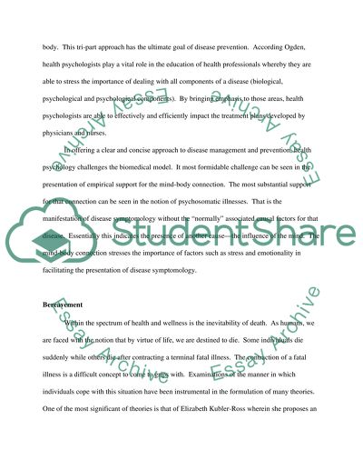 Biomedical model of Health and Illness