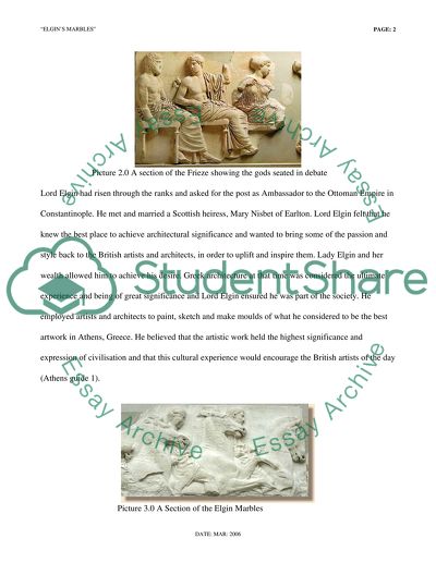 Mistress of the Elgin Marbles