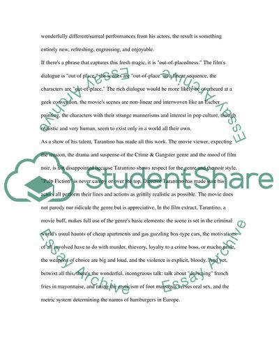 Macro analysis of Pulp Fiction (1994)