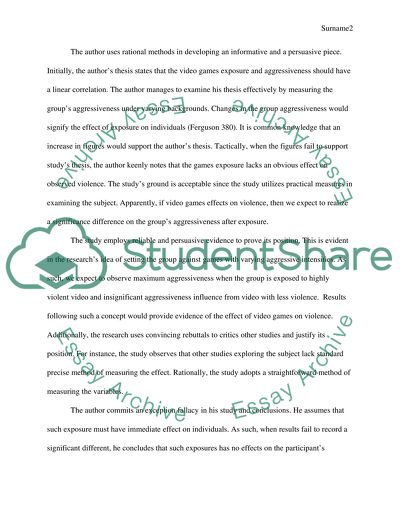 Video games and violnce