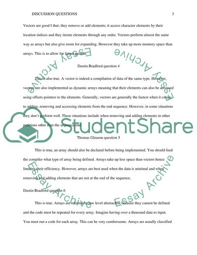 Discussion questions 1-6