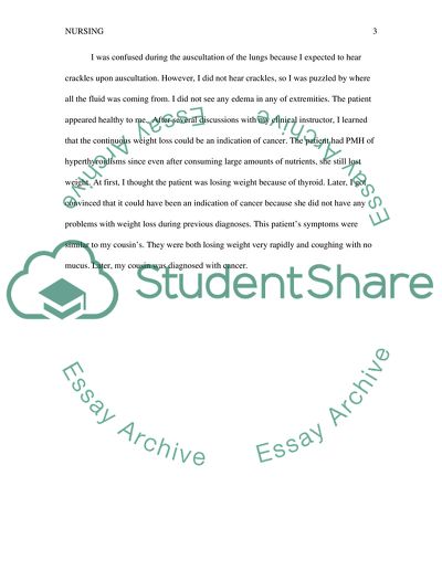 Personal Reflections in Nursing