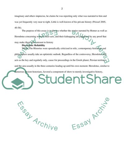 Stories told by Homer and Herodotous abiut women