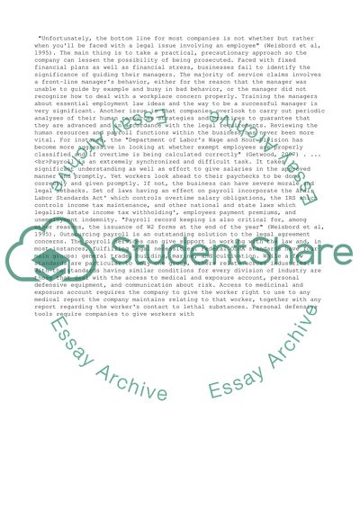 Legal Issues in HR Management