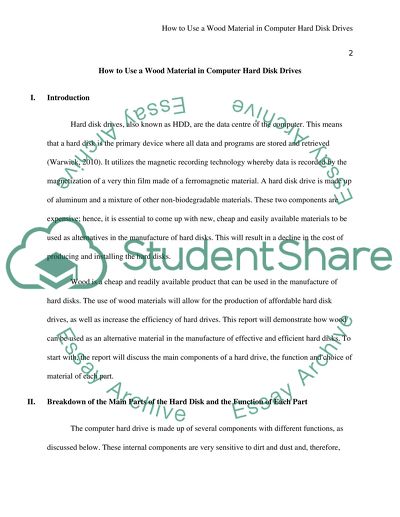 How to use a Wood Material in Computer Hard Disc Drives