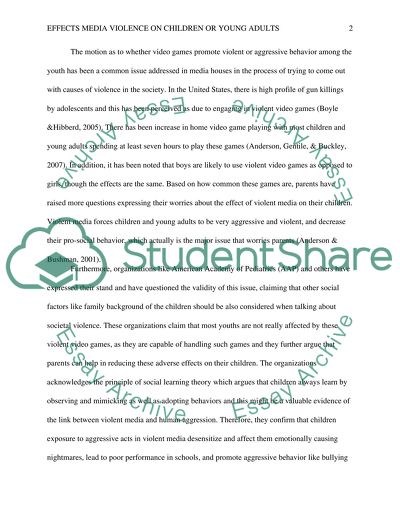 Does TV/Internet Violence or Video-game Violence Affect Children or Young Adults