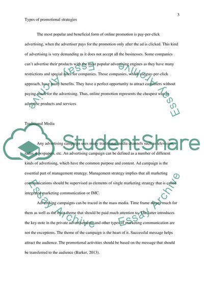 TermPaper2types of promotional strategies