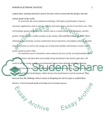 Future Developments of Power Electronics Devices and its Applications