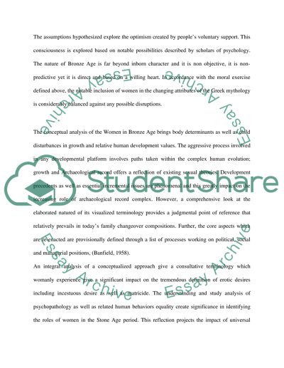 Womens role in The Bronze Age