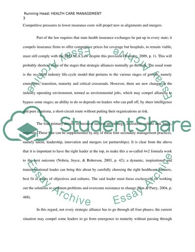 Health Care Management