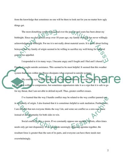 Individual Conflict Assessment