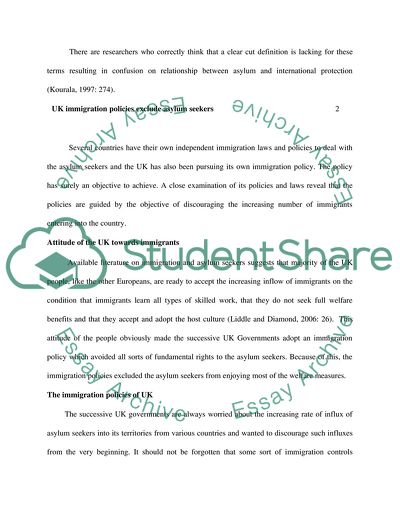 UK Immigration Policies Exclude Asylum Seekers