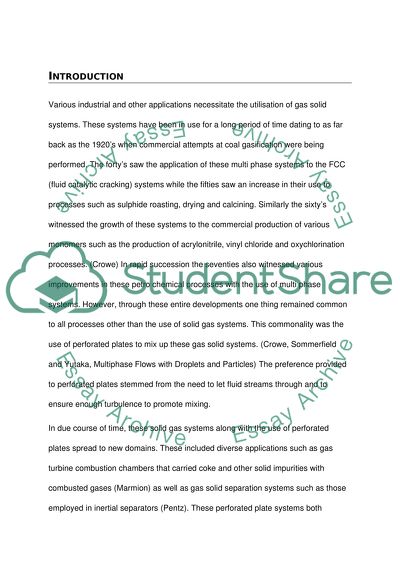 Gas-particle flow through preforated plates