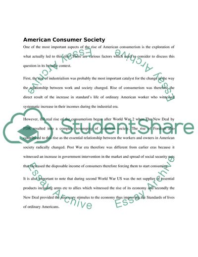 How Has American Society Become Consumer-Oriented