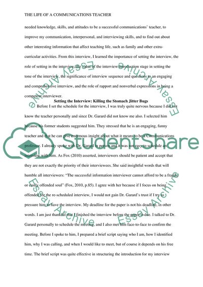 The Life of a Communications Teacher