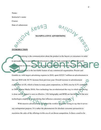 Manipulative advertising