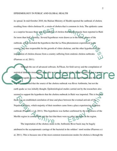 Epidemiology in Public and Global Health