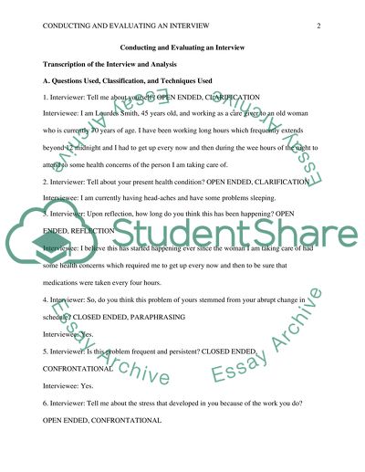 Conducting and Evaluating an Interview