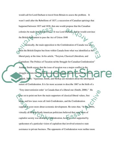 Canadian confederation essays picture