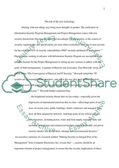 The Unification of Information Security Program Management and Project Management