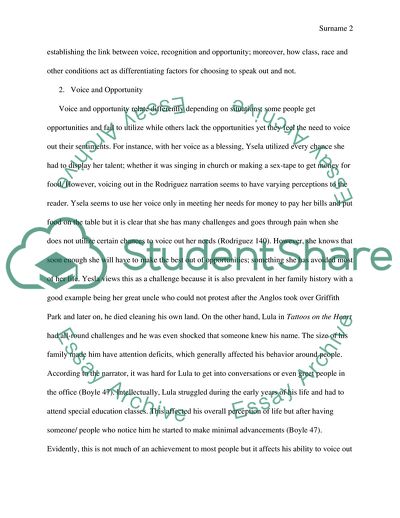 Voice, Class, Race and Opportunity