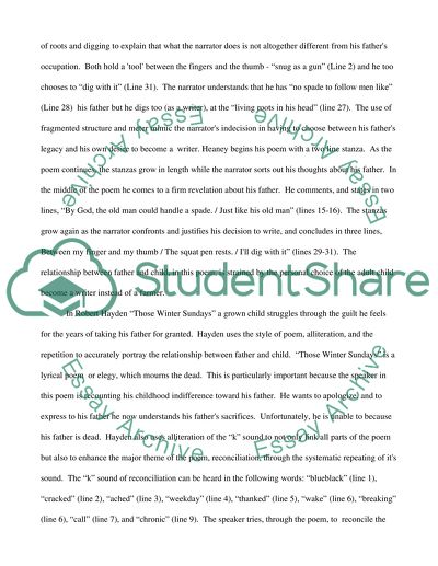 Father-Child Relationship through the Use of Literary Devices