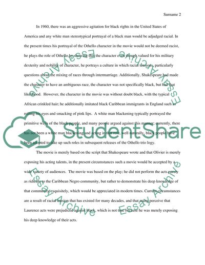 Laurence Olivier Portrayal of Othello