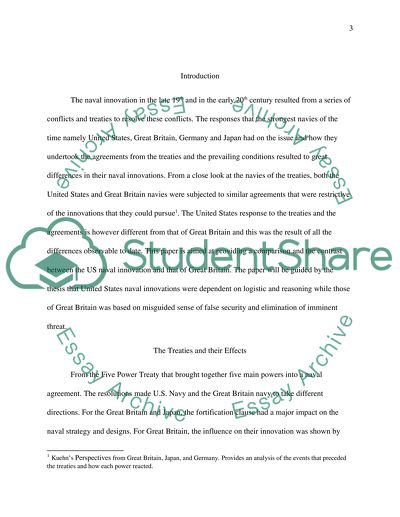 The United States versus Great Britain Naval Innovation