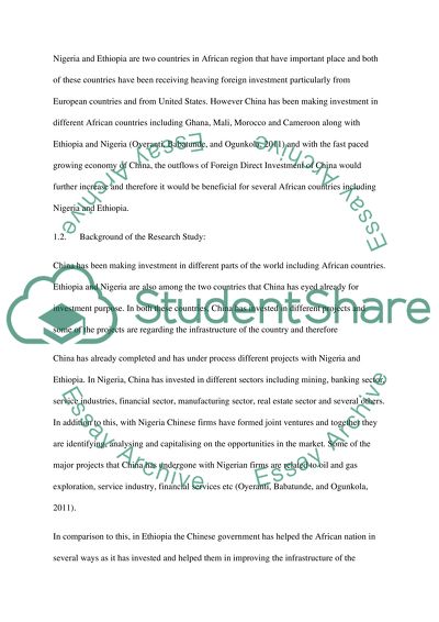Factors Influencing the Chinese Foreign Direct Investment
