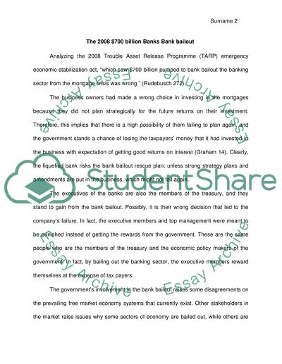 Government Bank Bailouts of Private Industry