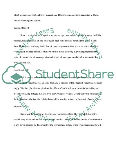 Platos Ethics: Aristotle, David Hume, Bertrand Russell, John Stuart Mill, and Richard Dawkins