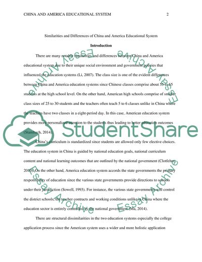 China and America Educational System