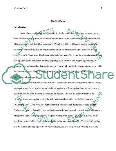 The Conflict Background