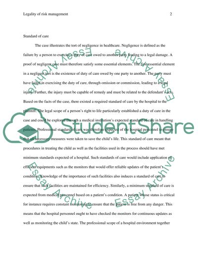 The Legality of Risk Management