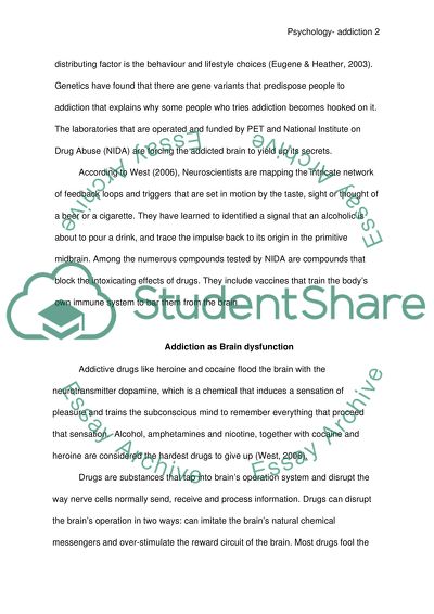 Psychological Addiction Within Brain Dysfunction