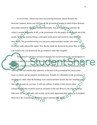 The Occurrence of Disastrous Natural Calamities