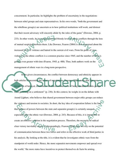 Ethnic Conflicts and Solutions for Them