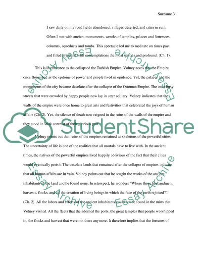 The Perspective in Human Affairs Provided by the Focus on Ruins in the Period of Romantic Writings