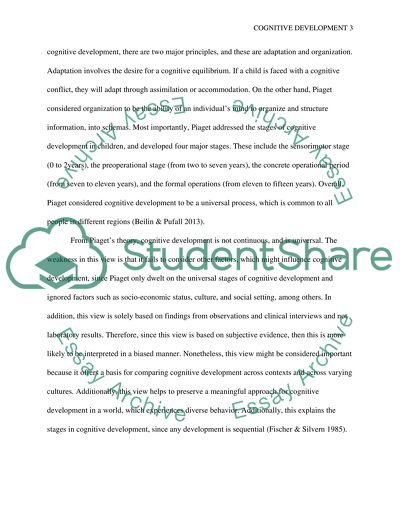Cognitive Development