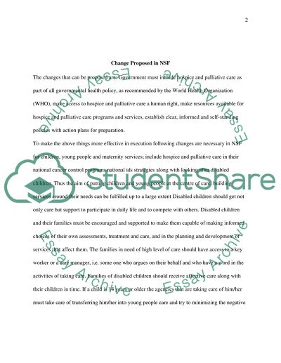 Change Proposed in NSF