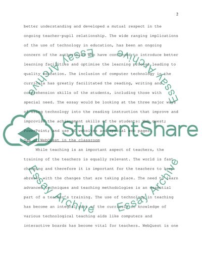 Computer Technology into Reading Instruction