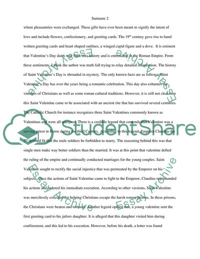 The Origin of Valentines Day