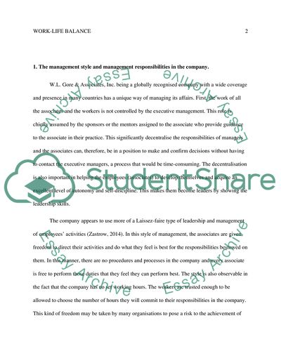 Responsibilities in the Company