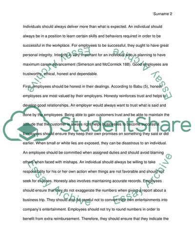 Adopting Acceptable Personal Traits Assist an Employee to Maintain His or Her Job