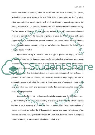 Influence of Quantitative Easing Monetary Policy on Japan and the United States