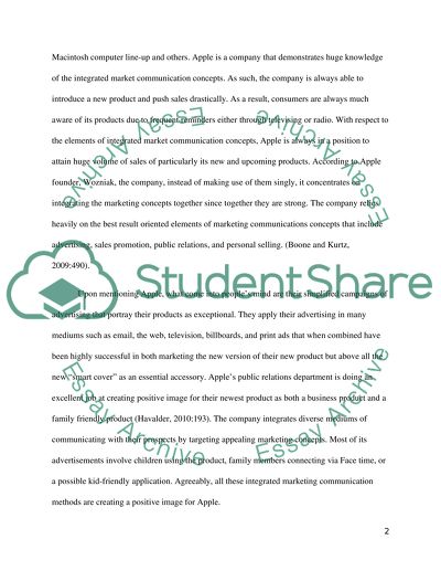 Integrated Marketing Communications in Apple Inc